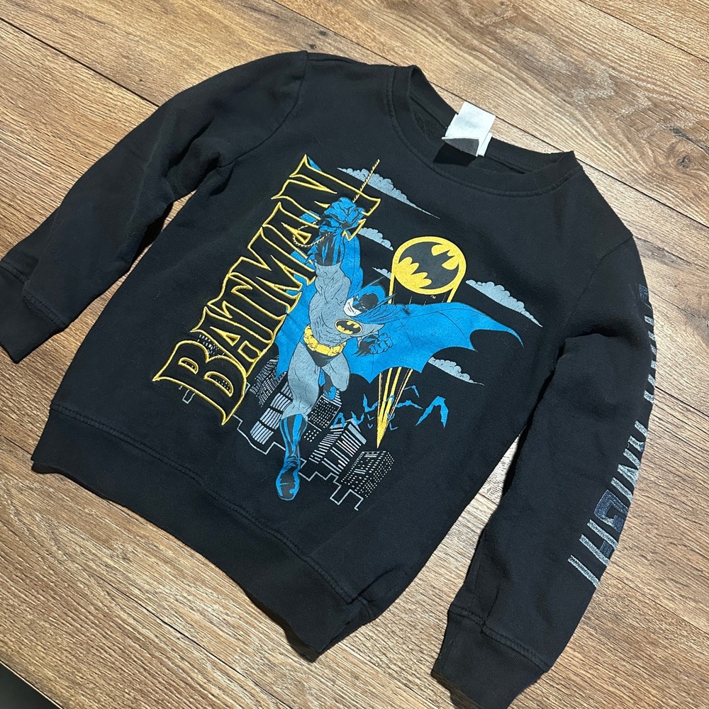 DC Comics Batman Black Graphic Sweatshirt Kids Size S 6/7